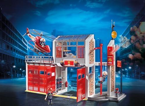 Playmobil City Action 9462 nagy tűzoltóállomás hangeffektekkel, 5 éves kortól