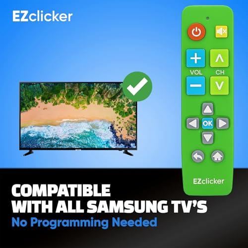EZclicker nagygombos univerzális távirányító Samsung tévékhez, egyszerűsített (2 db AAA elem nem tartozék)