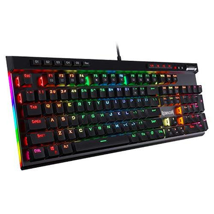 Redragon K580 VATA mechanikus billentyűzet, RGB, Blue Switch, 104 gomb