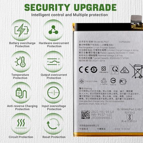 BLP837 csereakkumulátor Realme 8 Pro / Realme 9 Pro Plus / Realme 9 Pro+ készülékhez, javító szerszámkészlettel