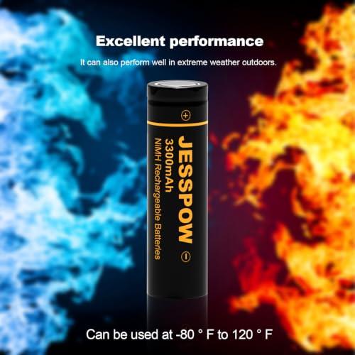 14430 újratölthető akkumulátor, lapos tetejű, 3300 mAh, zseblámpához, fejlámpához, napelemes lámpához, mini ventilátorhoz, 2 darabos
