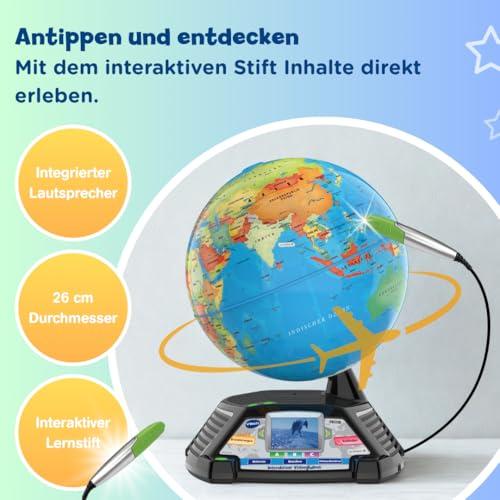 VTech interaktív videoglóbusz tanuló glóbusz kijelzővel és érintőceruzával