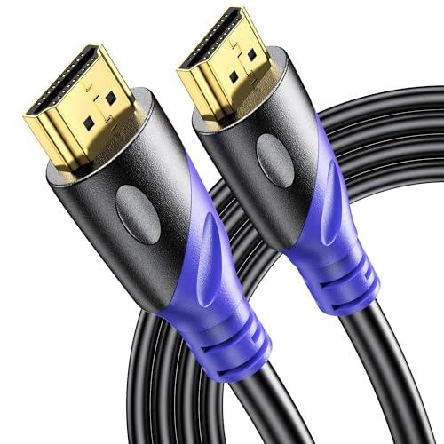 8K HDMI 2.1 Cable 3 m, 8K @ 60Hz 4K @ 120Hz High-Speed Cable Lead 48 Gbps, Supports eARC HDR10 HDCP 2.2/2.3, Compatible with All HDMI Device