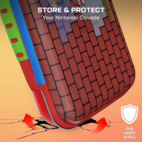 Turtle Beach PlayTrek Mario Bricks Nintendo Switch 2 kemény tok, utazótok