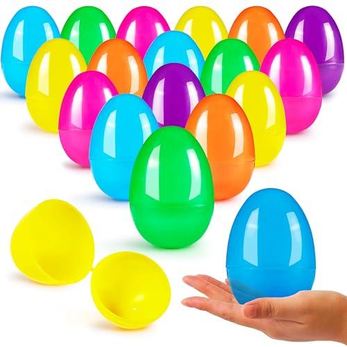 JOYIN 50 darabos, 8 cm-es nyitható műanyag húsvéti tojás tölthető, színes (üres)