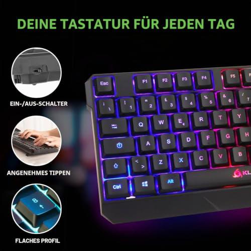KLIM Chroma vezetékes gamer billentyűzet, olasz QWERTY kiosztás, USB, RGB világítás, új verzió (fekete)