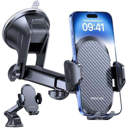 Miracase autós telefontartó, erős tapadókorongos, műszerfalra, 360°-ban forgatható, iPhone-hoz