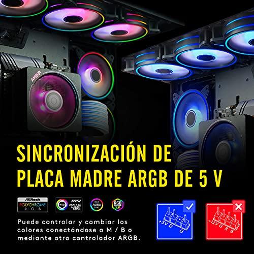 EZDIY-FAB Moonlight RGB 120 mm ház ventilátor Fan Hub X vezérlővel és távirányítóval, Aura Sync, ARGB