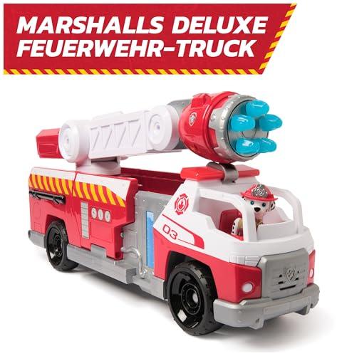 PAW PATROL Marshall deluxe tűzoltóautó oltófunkcióval, 50 cm hosszú, Marshall figurával, kis tűzoltóautóval