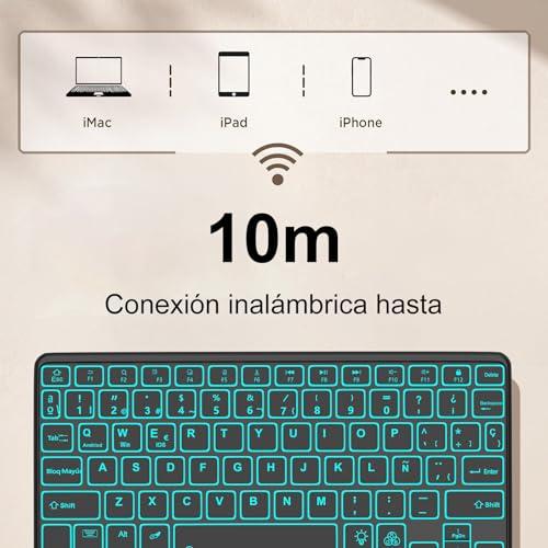 IVEOPPE iPad Pro 11" (M4, 2024) tok billentyűzettel, spanyol Ñ kiosztás, Bluetooth, háttérvilágítás, levehető