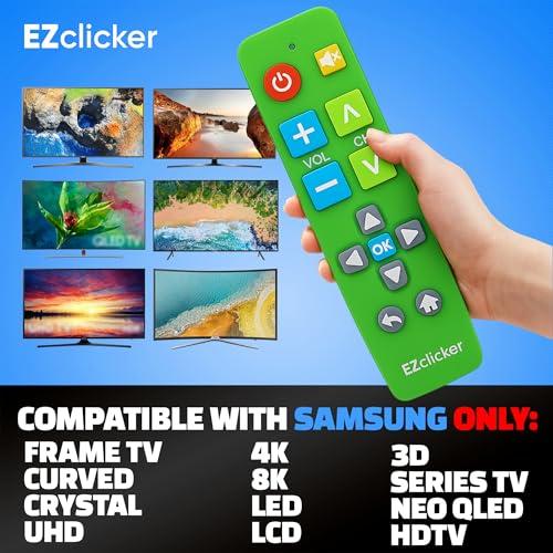 EZclicker nagygombos univerzális távirányító Samsung tévékhez, egyszerűsített (2 db AAA elem nem tartozék)