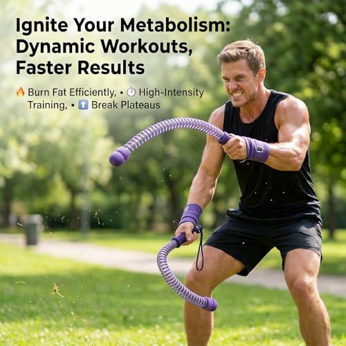 Kötél nélküli battle rope, zajmentes, állítható intenzitású otthoni fitneszeszköz teljes testes edzéshez, csúszásmentes