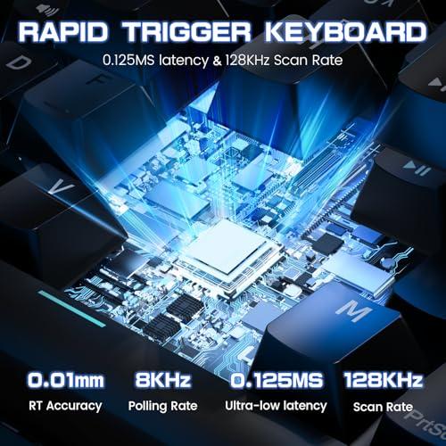MAGIC-REFINER X68 HE 8000 Hz Rapid Trigger billentyűzet, brit kiosztás (fekete)