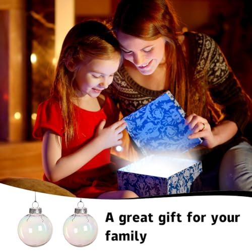 8 darabos tölthető farsangi gömbdísz szett, 6 cm, 16 db 7 színű kis világító gömbbel