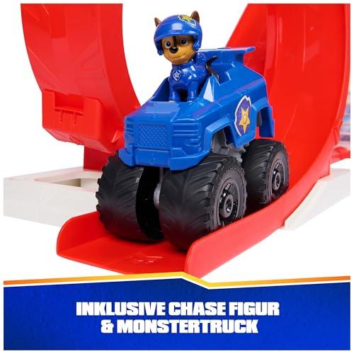 PAW Patrol Rescue Wheels Superloop Tower, extra nagy torony indítórámpával és looping pályával, fény- és hangeffektekkel, Chase monster truc