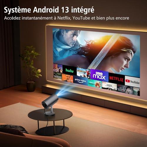 VGKE 4K hordozható mini projektor, autofókusz és trapézkorrekció, WiFi 6, Bluetooth, Full HD, teleszkópos láb