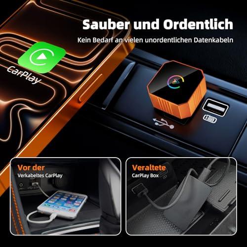 Vezeték nélküli CarPlay adapter iPhone-hoz, USB/USB-C, Plug and Play