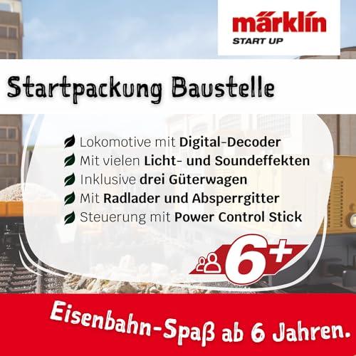 Märklin 29188 H0 kezdőkészlet építkezés témában, mozdonnyal, kocsival, sínekkel és vezérlőegységgel