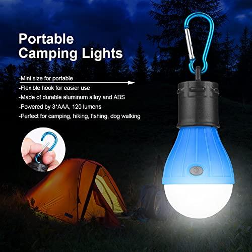 Flintronic 5 darabos LED kempinglámpa készlet, sátorlámpa karabinerrel, vészvilágítás