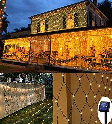 200 LED-es fényháló, 3 x 2 m, 8 módos, automatikus be- és kikapcsolás, vízálló fényfüggöny karácsonyfára és partikra