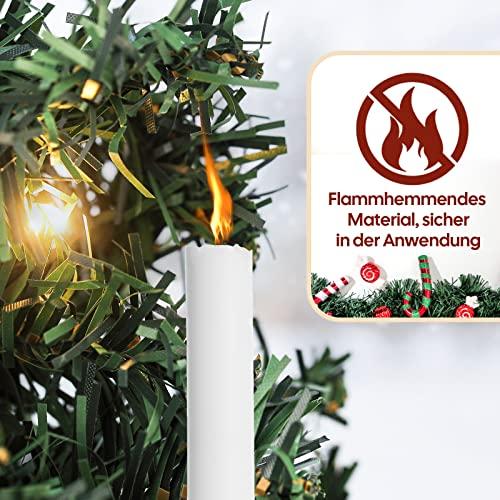 Mini műkarácsonyfa LED-es világítással, díszített asztali karácsonyfa, 60 cm