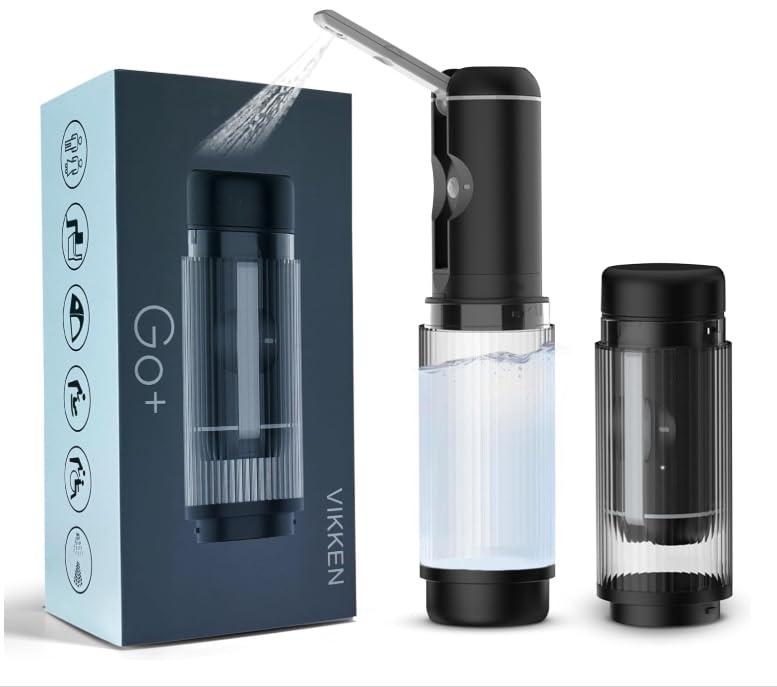VIKKEN Go+ elektromos utazó bidé, USB-C, újratölthető, kézi, erős vízsugárral