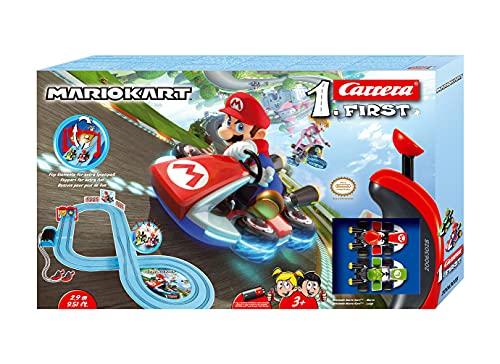 Carrera FIRST 20063028 Nintendo Mario Kart pályaszett, 2,9 m elektromos autóversenypálya kézi szabályozóval, 1:50
