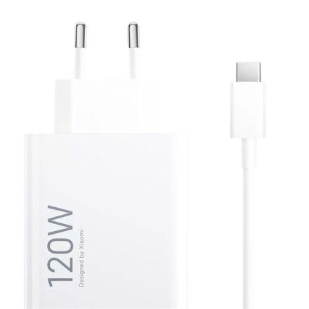 Xiaomi HyperCharge Combo hálózati töltő, USB-A, 120 W, EU, BHR9462EU (fehér)