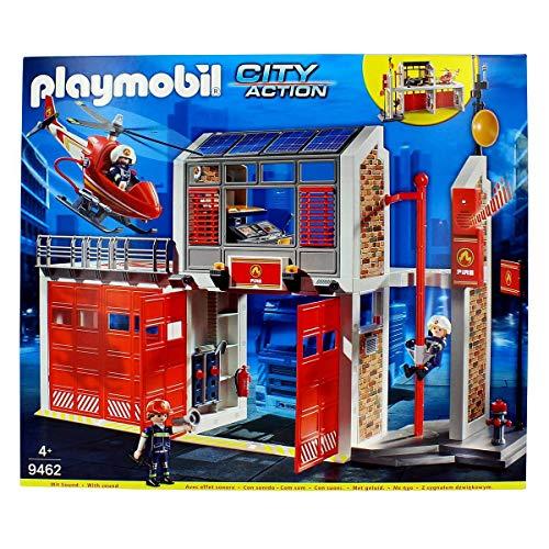 Playmobil City Action 9462 nagy tűzoltóállomás hangeffektekkel, 5 éves kortól