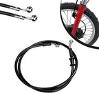 JFG RACING Motorkerékpár 90 cm fékcső, acél fékvezeték fekete