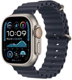 Apple Watch Ultra 2 Cellular okosóra, 49 mm, MX4D3TY/A (természetes titán tok, navy Ocean Band)