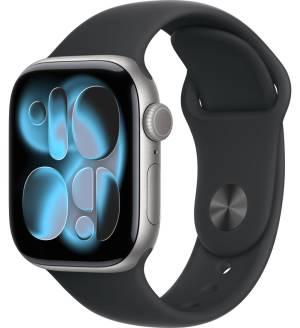 Apple Watch Series 11 (MF8A4QL/A) okosóra, Cellular, 42 mm, alumínium tok, sportszíj S/M (Space Grey / fekete)