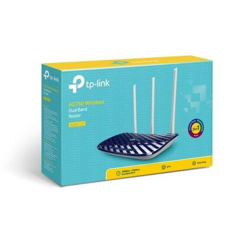 TP-Link Archer C20 vezeték nélküli router, 802.11ac, 733 Mbps, LAN/WAN (fekete, EU)