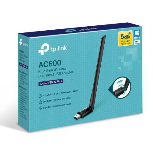 TP-Link Archer T600U Plus Wi-Fi adapter, 433 Mbps, USB (fekete)