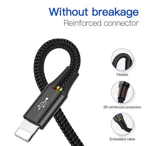 Baseus CA1T4-B01 4 az 1-ben kábel, Lightning + 2 x USB-C + Micro USB, 3,5A, 1,2 m (fekete)