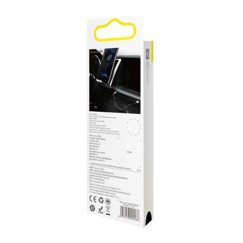 Baseus BA01 USB + vezeték nélküli adapter 3,5 mm jack csatlakozóhoz, kábellel (CABA01-01, fekete)