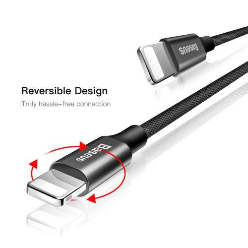 Baseus Yiven Lightning kábel, 2A, 1,2 m (CALYW-01) (fekete)