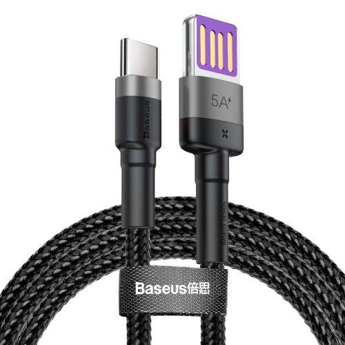 Baseus SuperCharge CATKLF-PG1 USB-C kábel, 40 W, PD 3.0, QC 3.0, 1 m (szürke/fekete)