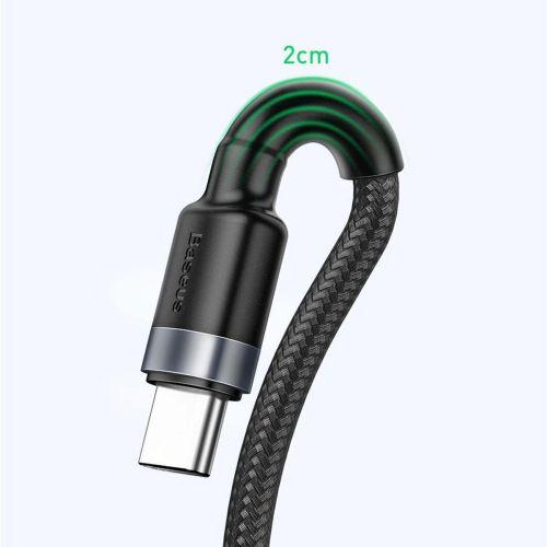 Baseus SuperCharge CATKLF-PG1 USB-C kábel, 40 W, PD 3.0, QC 3.0, 1 m (szürke/fekete)