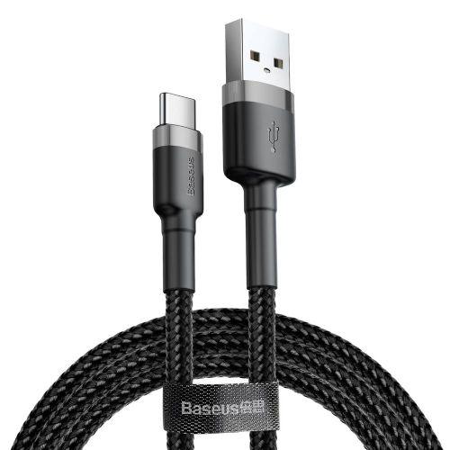 Baseus Cafule USB-A / USB-C kábel, 2A, 3 m, CATKLF-UG1 (szürke/fekete)