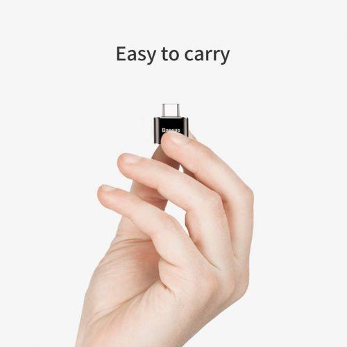 Baseus USB anya – USB-C apa adapter (CATOTG-01) (fekete)