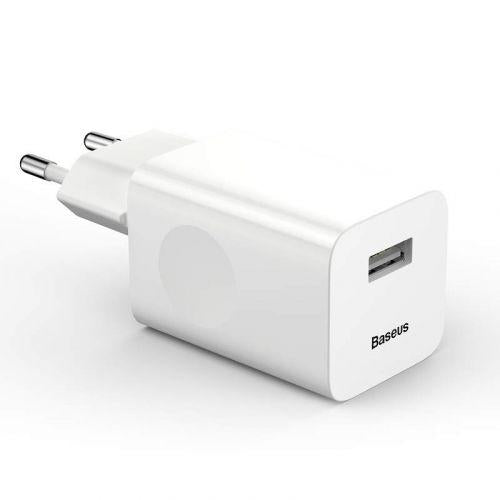 Baseus (CCALL-BX02) utazó gyorstöltő, EU csatlakozóval (fehér)