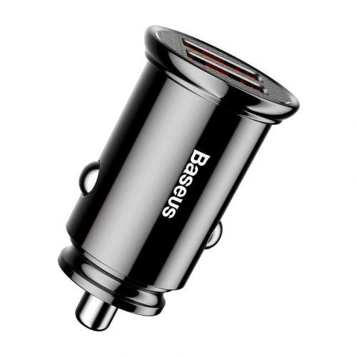 Baseus Circular autós töltő, 2x USB-A, Quick Charge 3.0, 30 W (CCALL-YD01) (fekete)