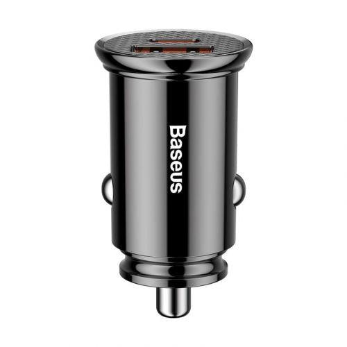 Baseus Circular PPS autós töltő, USB-A + USB-C, PD 3.0, QC 4.0, 30 W (CCALL-YS01) (fekete)
