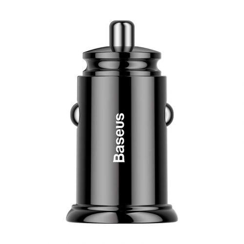Baseus Circular PPS autós töltő, USB-A + USB-C, PD 3.0, QC 4.0, 30 W (CCALL-YS01) (fekete)