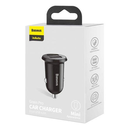 Baseus Pro autós szivargyújtó töltő, dupla USB, 4,8 A (CCALLP-01) (fekete)