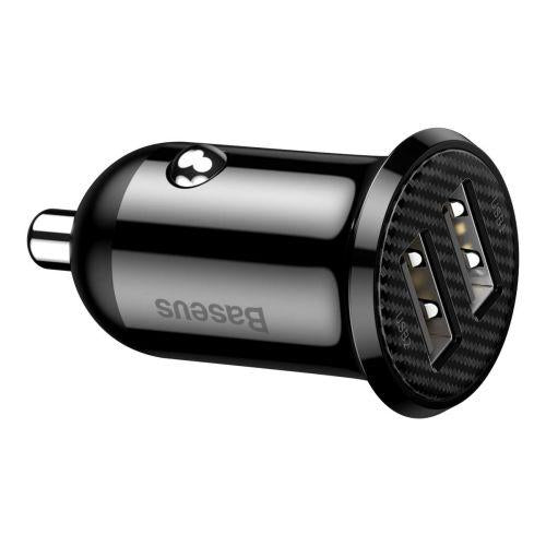 Baseus Pro autós szivargyújtó töltő, dupla USB, 4,8 A (CCALLP-01) (fekete)