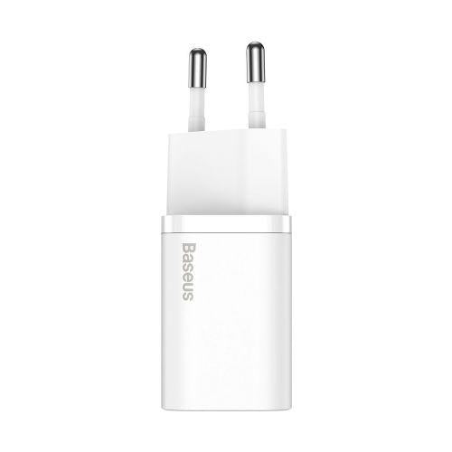 Baseus Super Si 1C hálózati töltő, USB-C, PD 30W, EU (CCSUP-J02) (fehér)