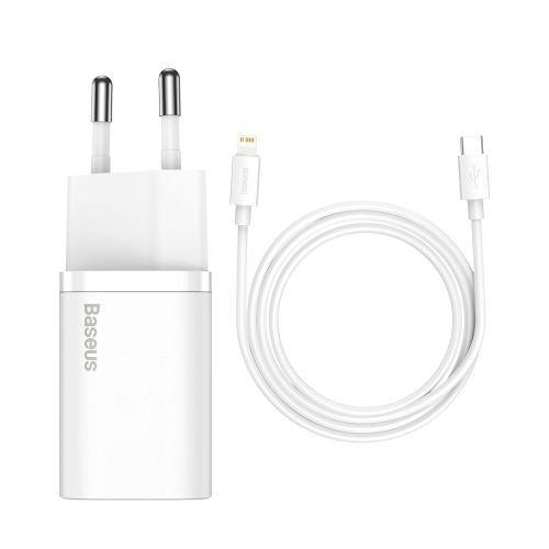 Baseus Super Si 1C hálózati töltő, USB-C, PD 30W, EU (CCSUP-J02) (fehér)