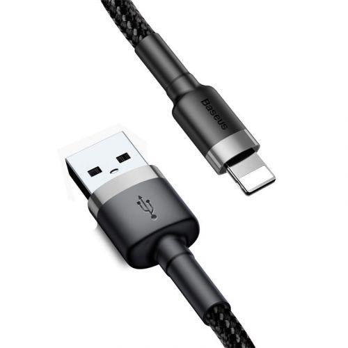 Baseus Cafule USB / Lightning kábel, 2,4A, 1 m (CALKLF-BG1) (szürke-fekete)